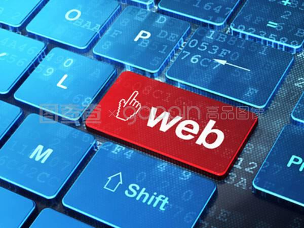 網(wǎng)絡(luò)開(kāi)發(fā)概念鼠標(biāo)光標(biāo)和計(jì)算機(jī)鍵盤上的網(wǎng)絡(luò)